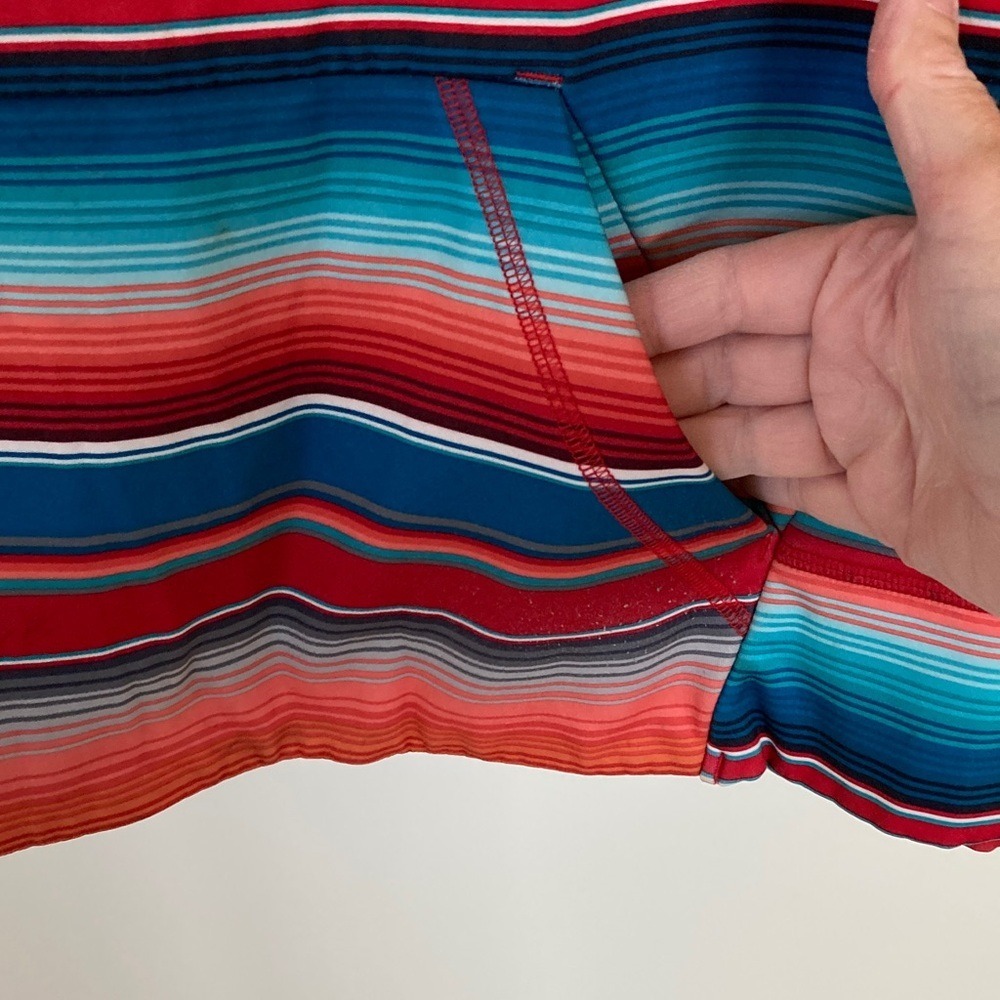 AriatTEK Mens Cold Series Striped Hoodie Size Small Vibrant Colors Performance - Picture 6 of 12